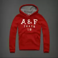 hommes giacca hoodie abercrombie & fitch 2013 classic t66 rouge